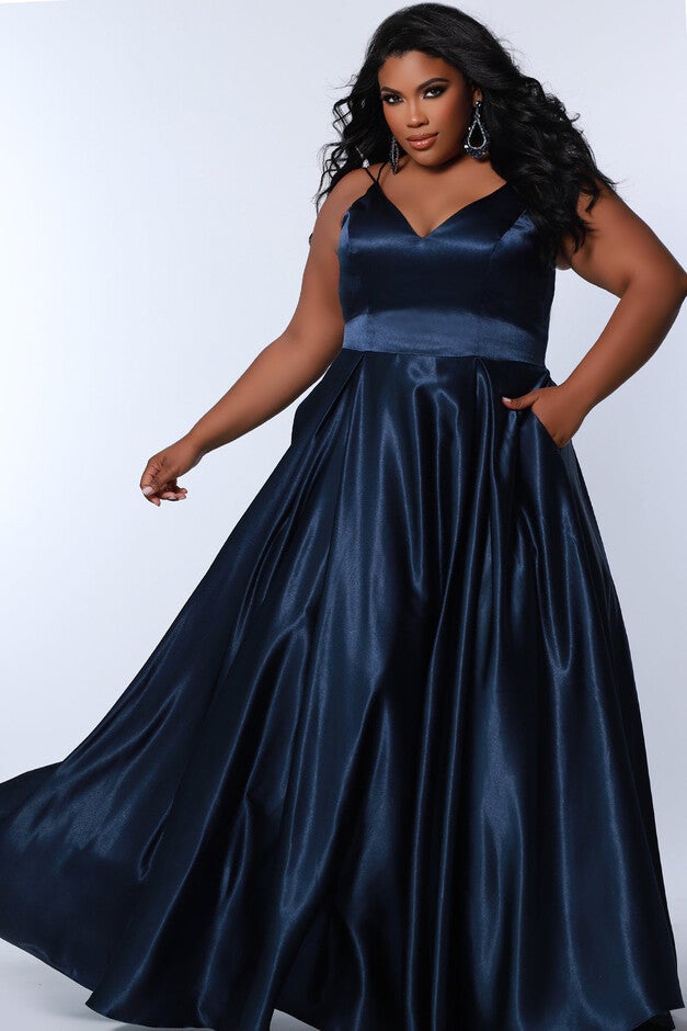 UNCOMPLICATED EVENING DRESS, Navy / Navy, hi-res image number null