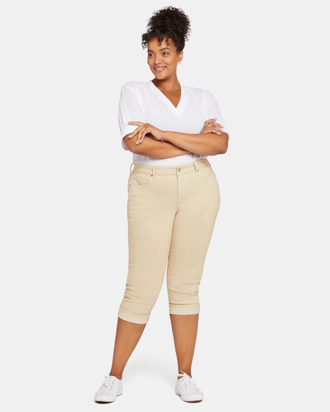Marilyn Crop Cuff Capri, Butter / Tan, hi-res image number 0