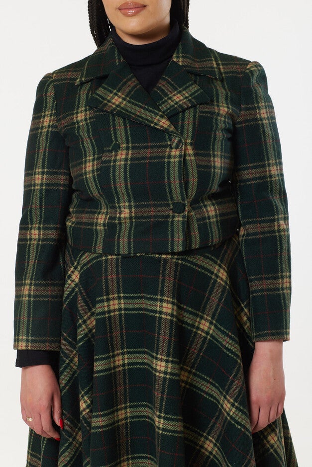 Cropped Sage Green Jacket, , alternate image number null