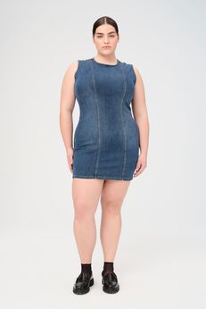 OPO PLUS - DENIM MINI DRESS | TAKE OFF