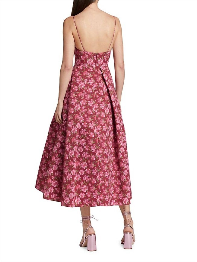 AUDRA DRESS, Bordeaux Bloom / Pink, alternate image number null