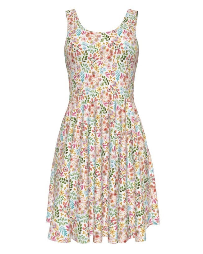 Garden Gala Floral Scoop Neck Tank Dress, Multi / Pink, hi-res image number null