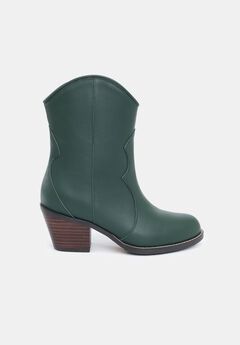 Shania Western Leather Ankle Boots