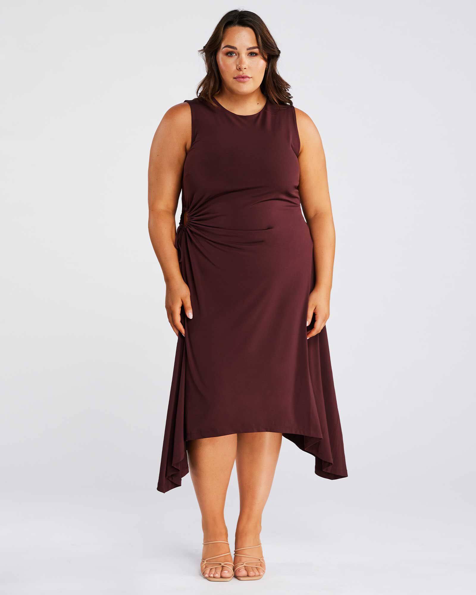 Yvette Dress, Chocolate / Brown, hi-res image number 0