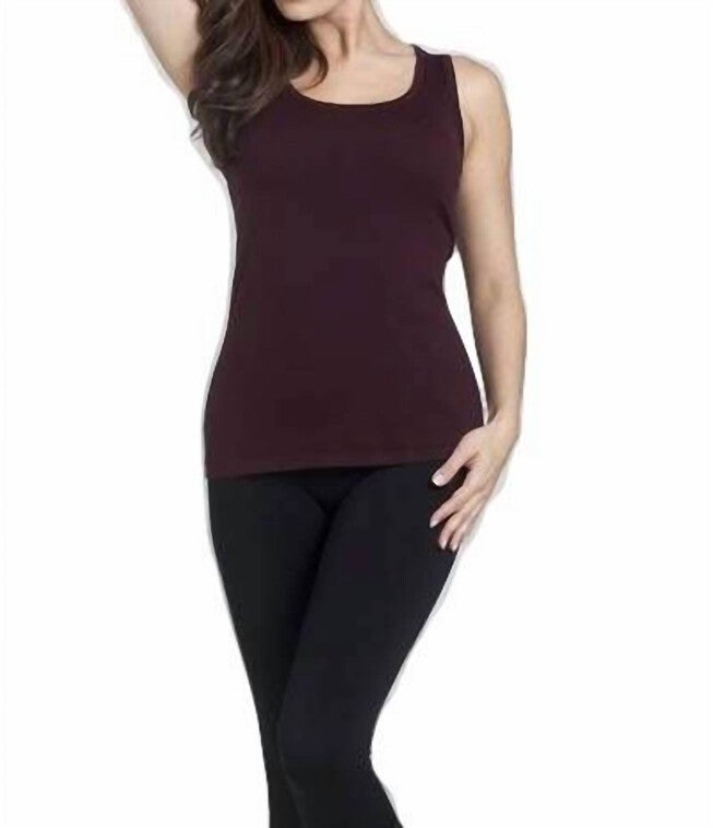 BRA-FRIENDLY TANK TOP IN BURGUNDY, Burgundy / Red, hi-res image number null
