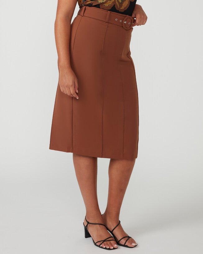 Sunburst Skirt, Tan / Brown, alternate image number null