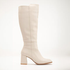 ADELE - BEIGE KNEE HIGH BOOTS