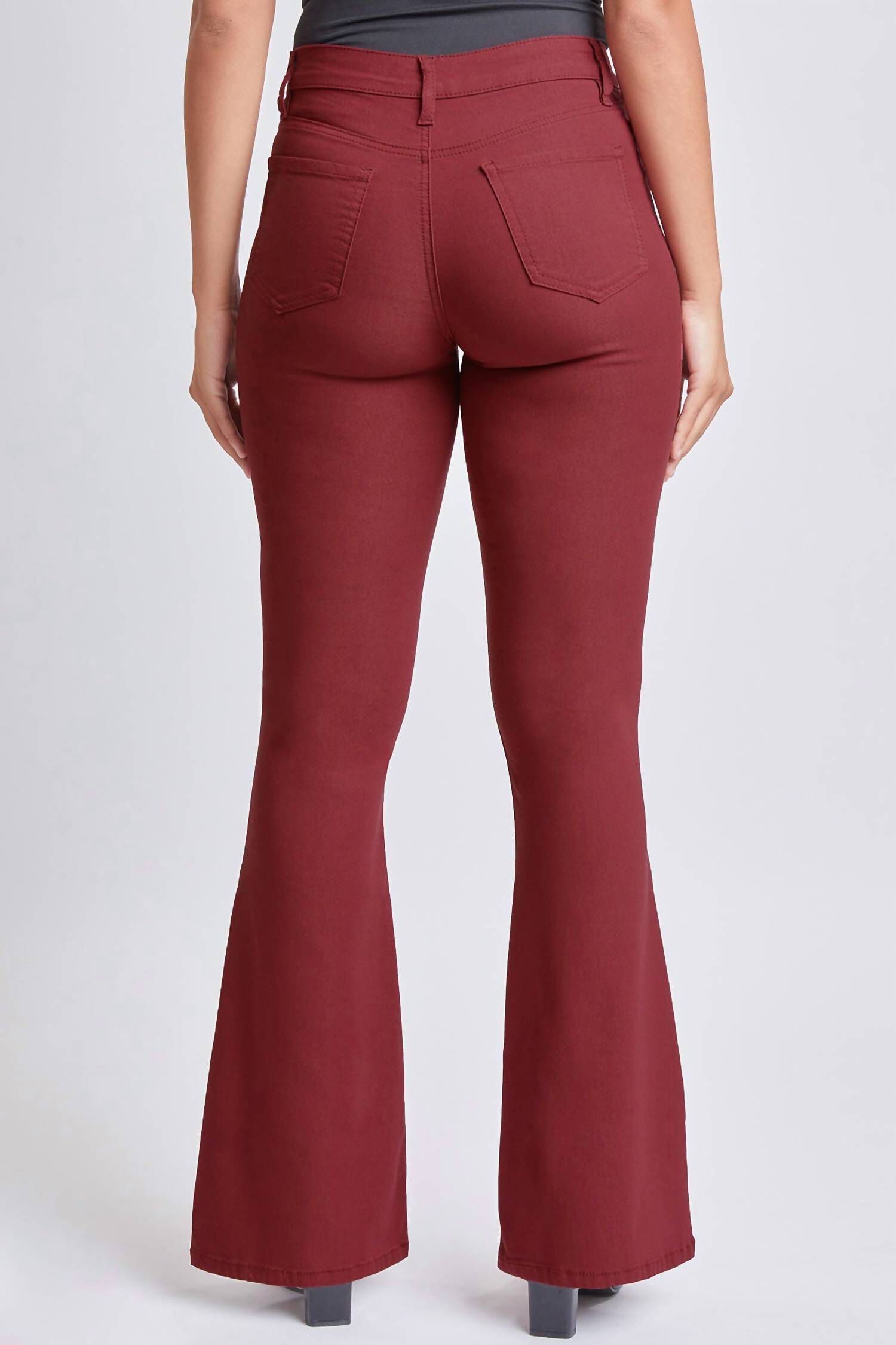 HYPERSTRETCH HIGH RISE FLARE DENIM IN DARK ROSE, , alternate image number 4