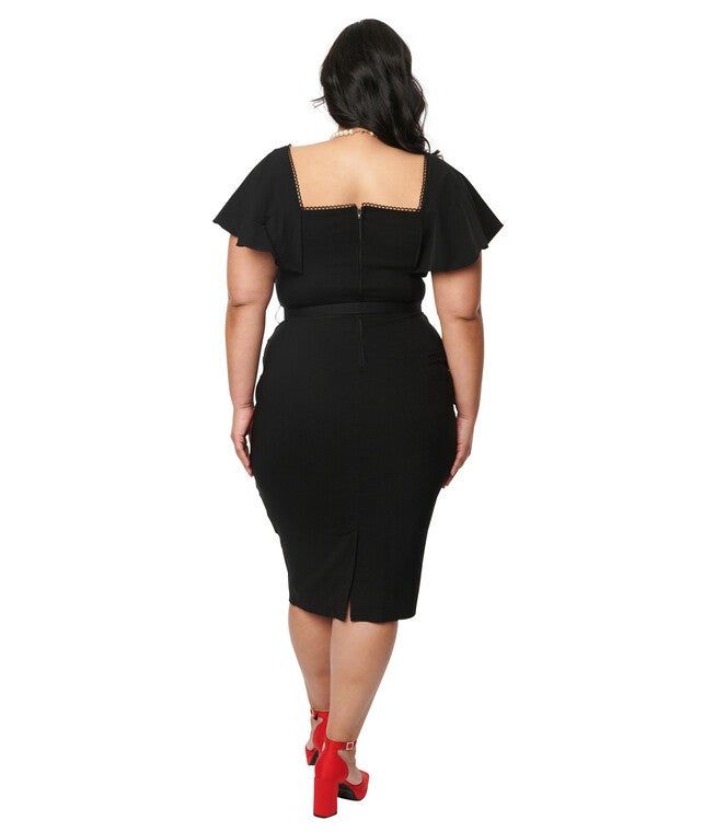 Unique Vintage Ivory & Gold Brocade Swing Dress, Black / Black, alternate image number null