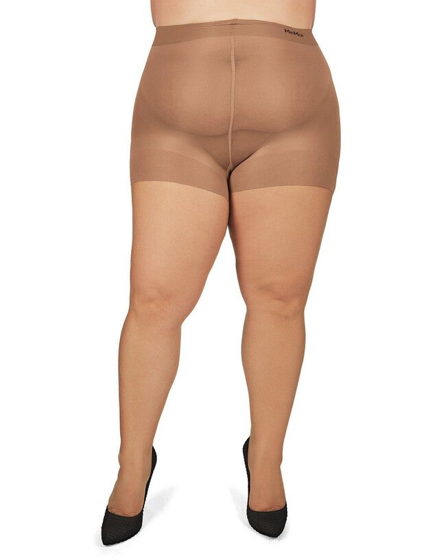 Plus Size Curvy Ultra Sheer Control Top Pantyhose, , alternate image number 2