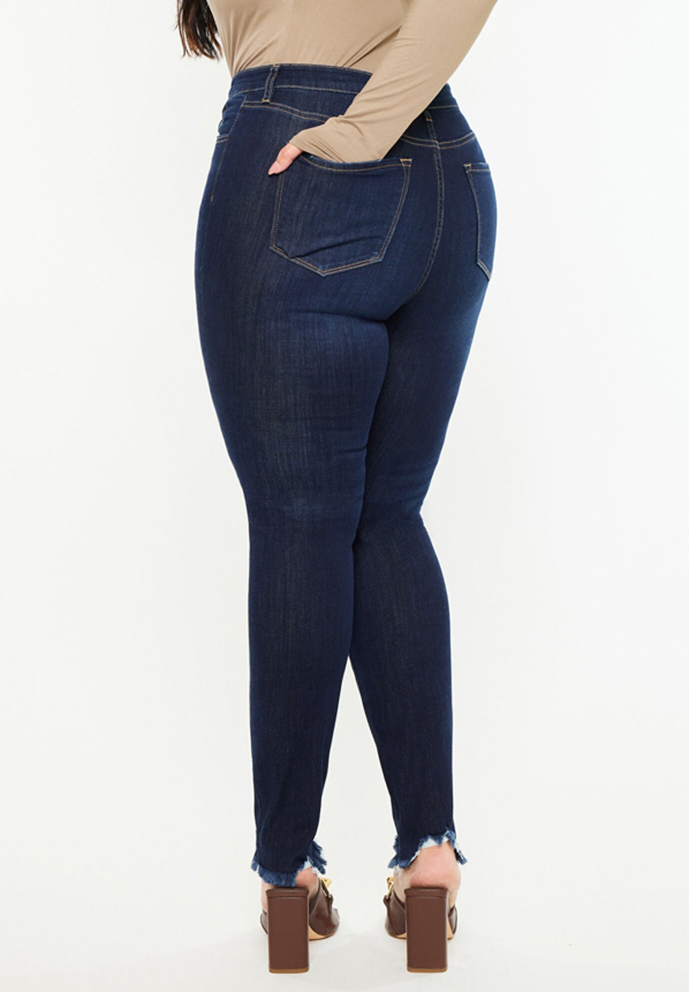 Martha High Rise Super Skinny (Plus Size), Dark Wash / Dark Wash, alternate image number 5