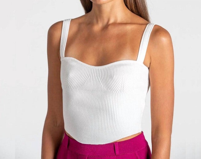 JULIANA TOP IN OFF WHITE, Off White / White, hi-res image number null