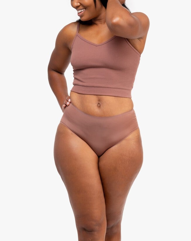 No Brainer Seamless Briefs 2 Pack Bundle, Toffee / Brown, alternate image number 1