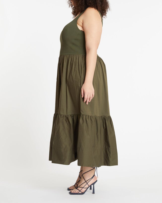 Josephina Dress, OLIVE / Olive Green, alternate image number 1