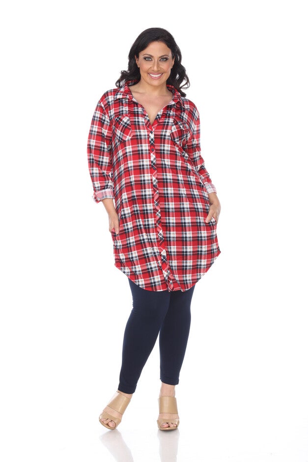 Piper Stretchy Plaid Tunic, , alternate image number 4