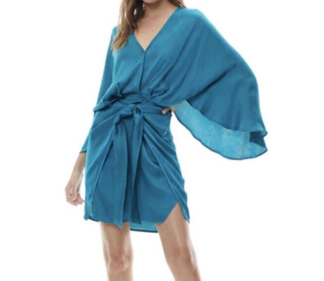 ADDY DRESS IN VERDIGRIS, Verdigris / Light Blue, hi-res image number 0
