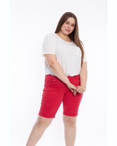 Mid Rise Bermuda - Rose Red