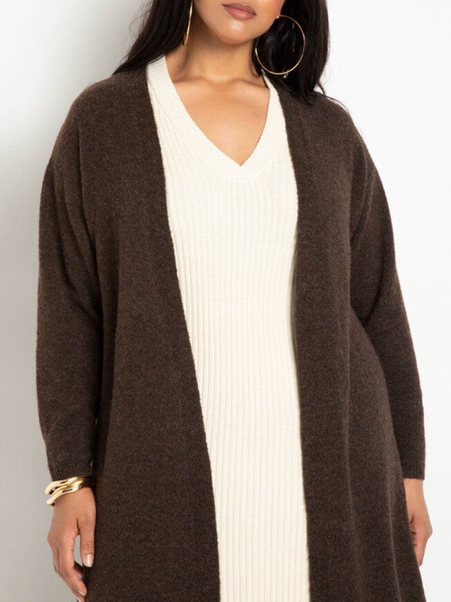 Isla Cardigan Duster, Chocolate Brown / Brown, hi-res image number 0