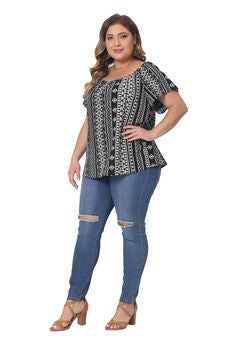 BOHO OFF SHOULDER SHORT SLEEVE CASUAL T-SHIRT BLOUSE TOP