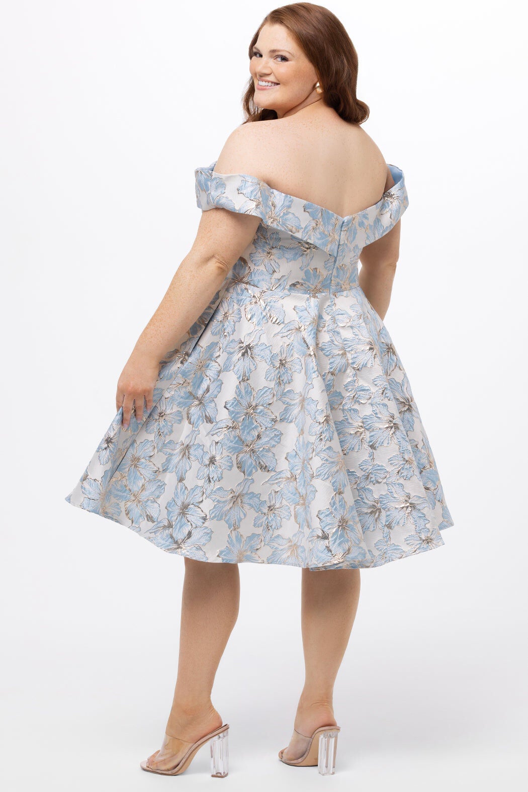 READY TO BLOOM PARTY DRESS, Light Blue Floral / Light Blue, alternate image number 1