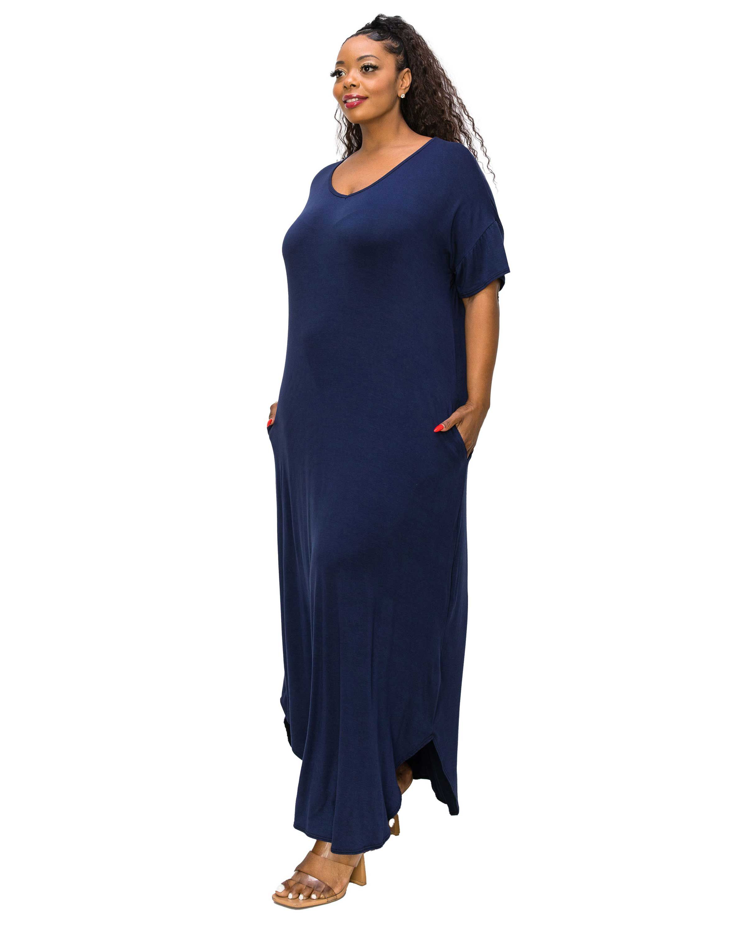 SCARLETT MAXI DRESS, Navy / Navy, alternate image number 1