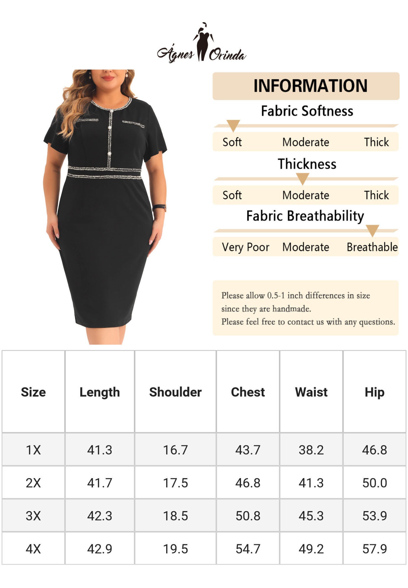 Button Crew Neck Bodycon Pencil Dress, Black / Mint, alternate image number 4