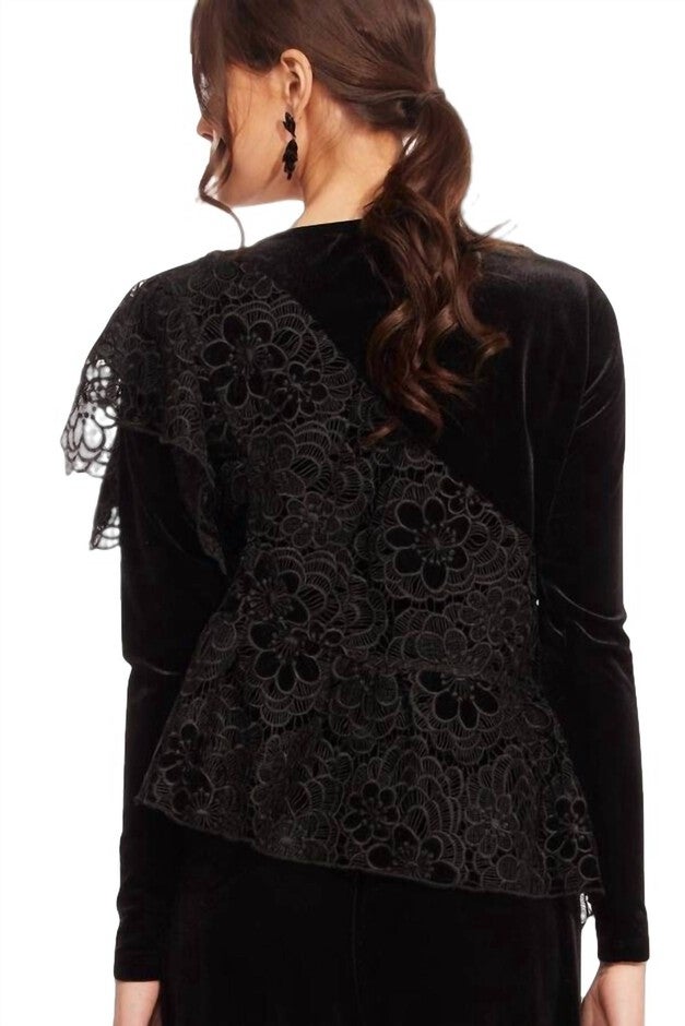 CLEOPATRA TOP IN RAVEN’S NEST, RavenS Nest / Black, alternate image number null