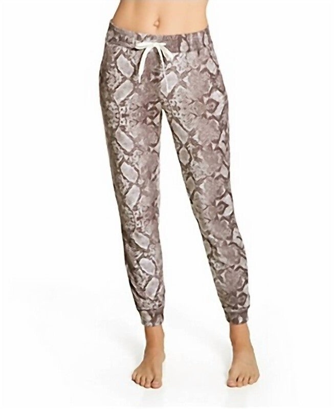 Snake Bite Feather Knit Jogger in Cocoa, Cocoa / Brown, hi-res image number null