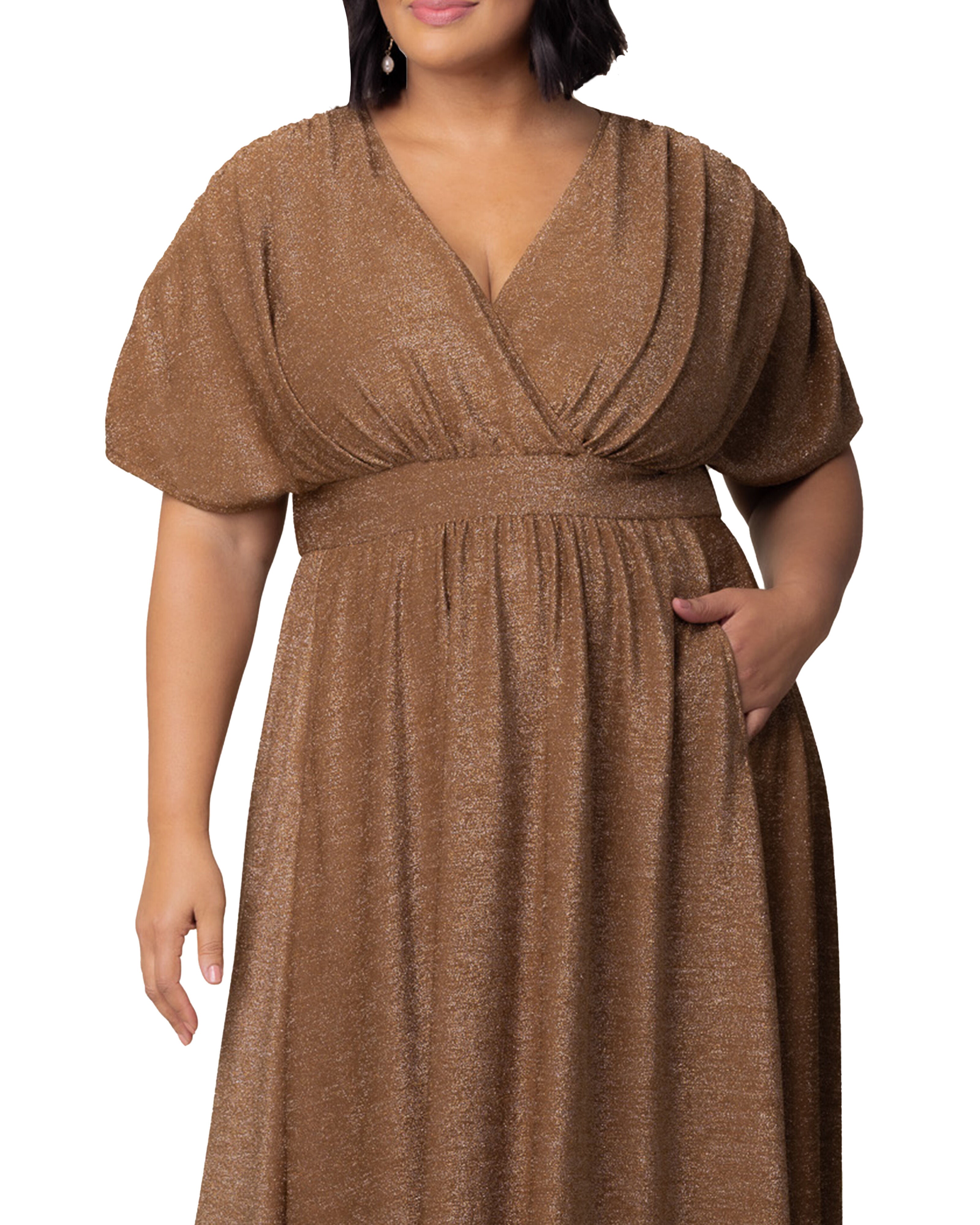 Geneva Evening Gown, MOCHA SPARKLE / Bronze, alternate image number 2