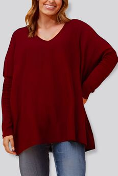EMMA SUPER SOFT V-NECK OVERSIZED SWEATER