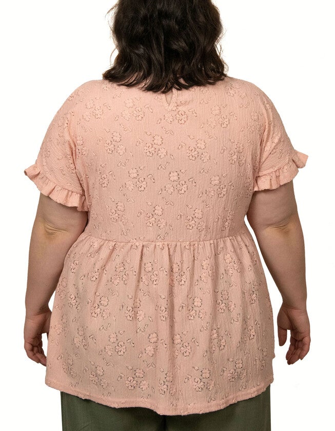 Agnes Floral Motif Blouse Pink, Pink / Pink, alternate image number 2