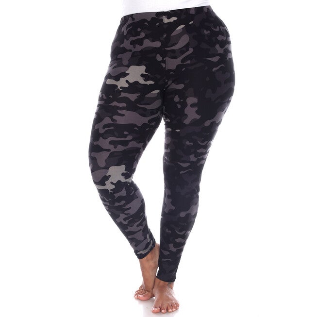 Super Soft Camo Printed Leggings, Black Army / Black, hi-res image number 0