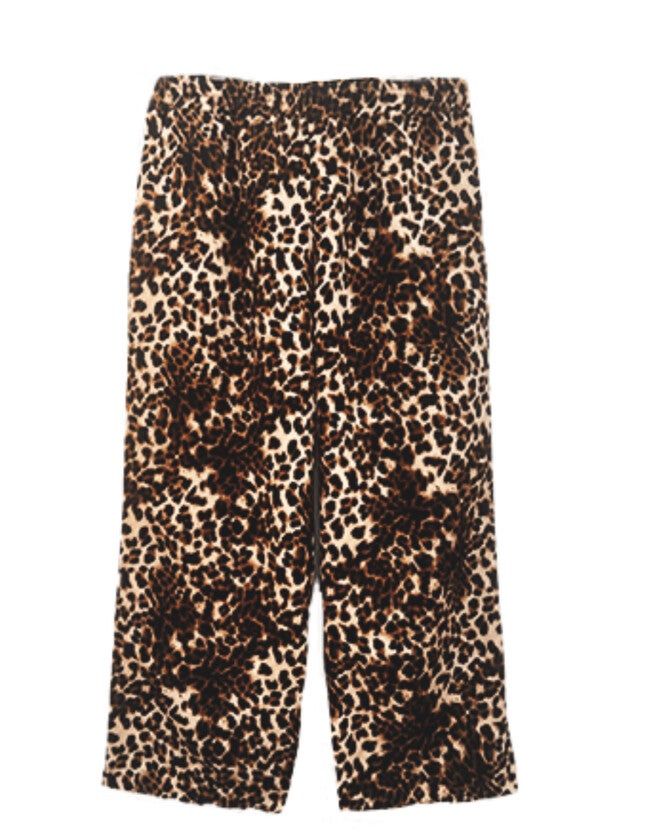 Riley Wide Pajama Style Pant, Leopard / Mocha, hi-res image number 0