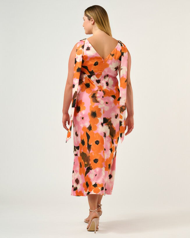 Freya Dress, PeonyMandarin / Pink, alternate image number 3