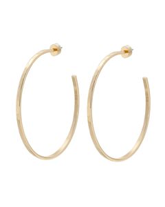 2" Hammered Hoops Gold