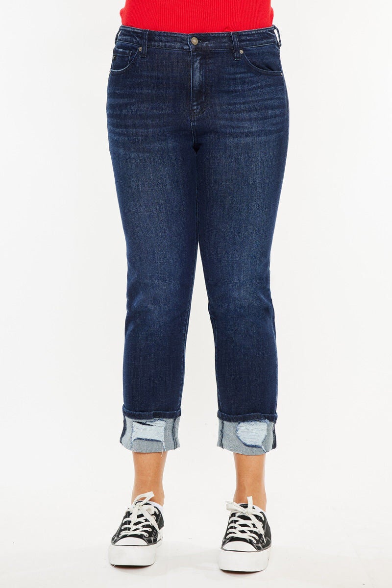 Raven Mid Rise Skinny Straight (Plus Size), Dark Wash / Dark Wash, alternate image number 2