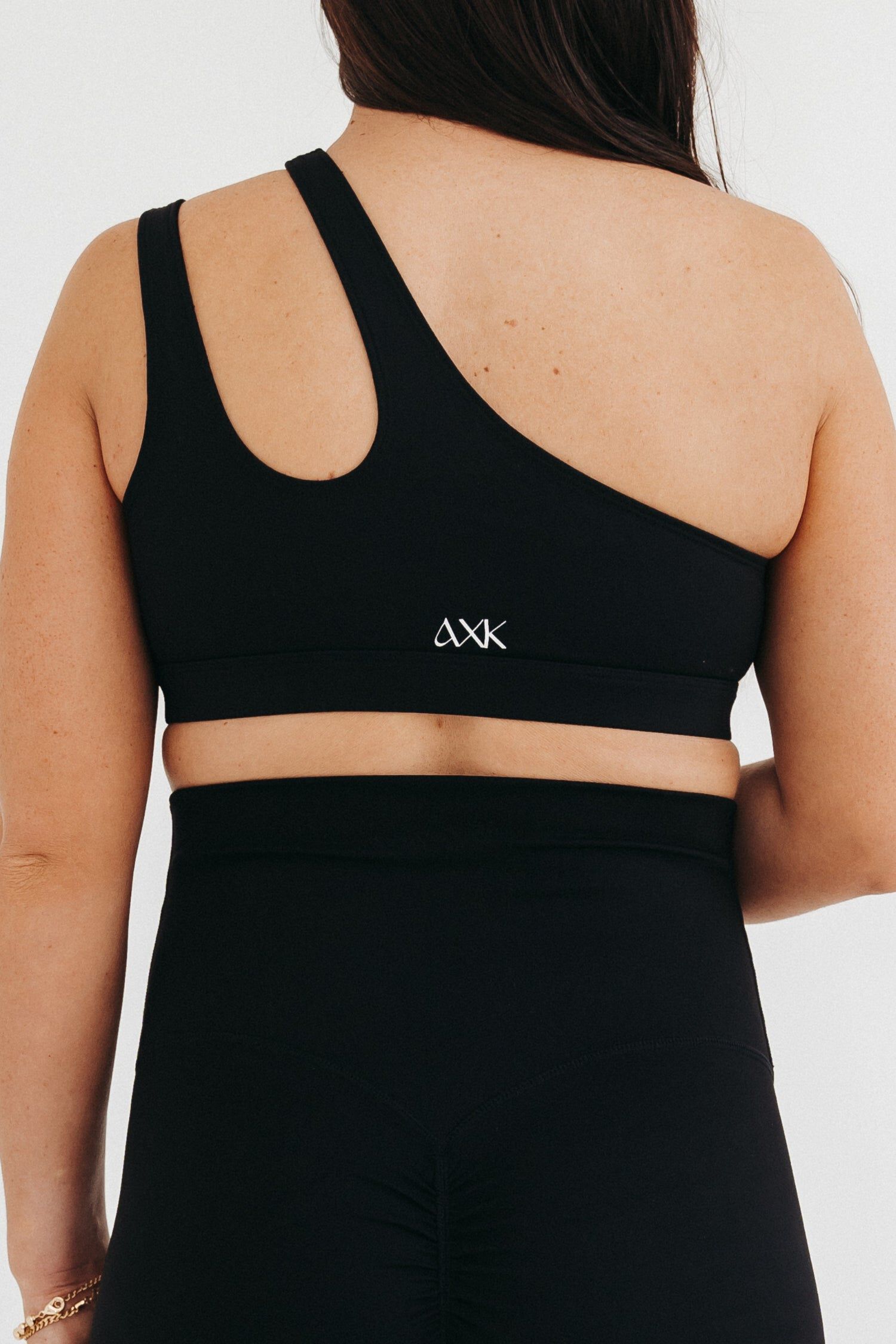 Women's Cross Body Nursing Bra With Easy-Release Breastfeeding Clips and One-Shoulder Design, Black / Black, alternate image number 2