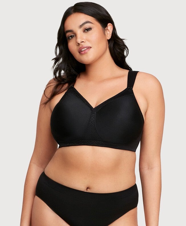 MagicLift Seamless Support T-Shirt Bra, Black / Black, alternate image number 2