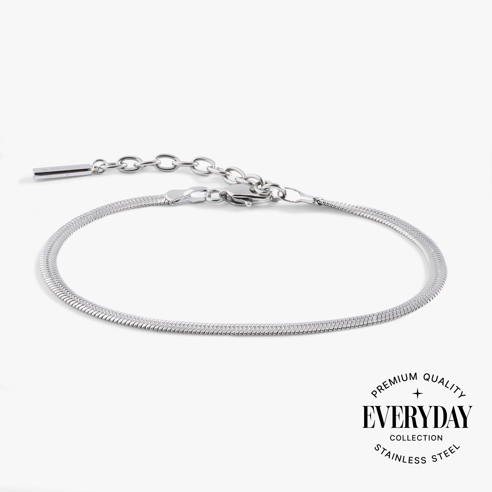 Everyday Herringbone Chain Bracelet, Silver / Silver, hi-res image number 0