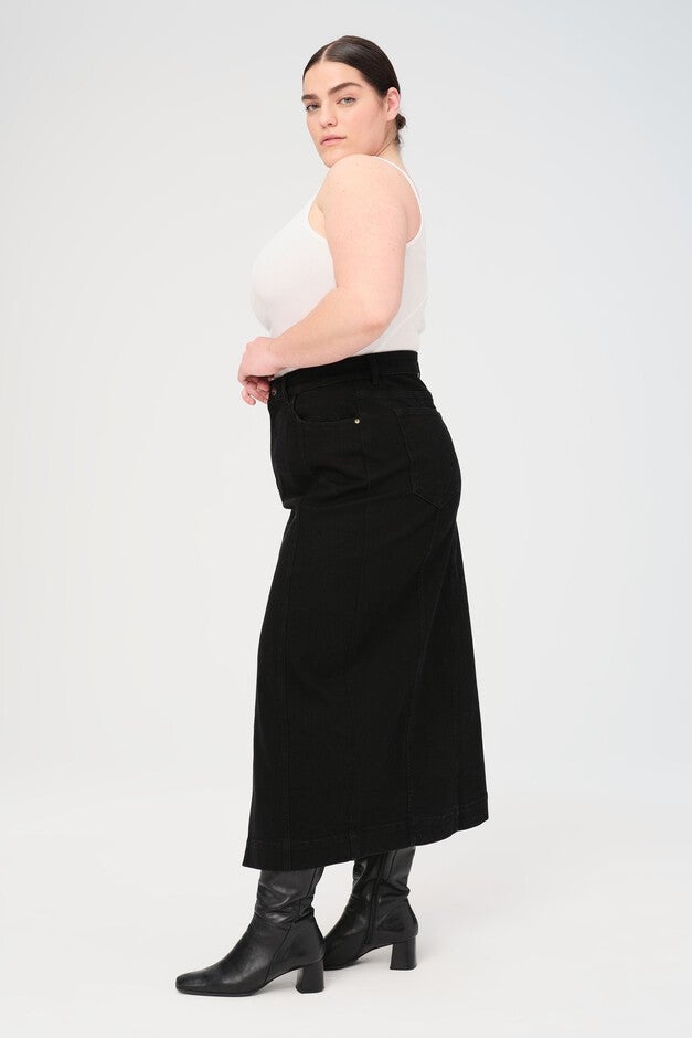 SMX PLUS - DENIM MAXI SKIRT | VENTURA, VENTURA / Black, alternate image number 2