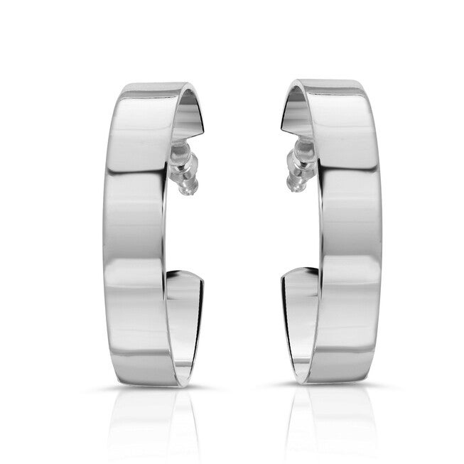 2 inches Skylar Hoops Silver, Silver / Silver, hi-res image number null