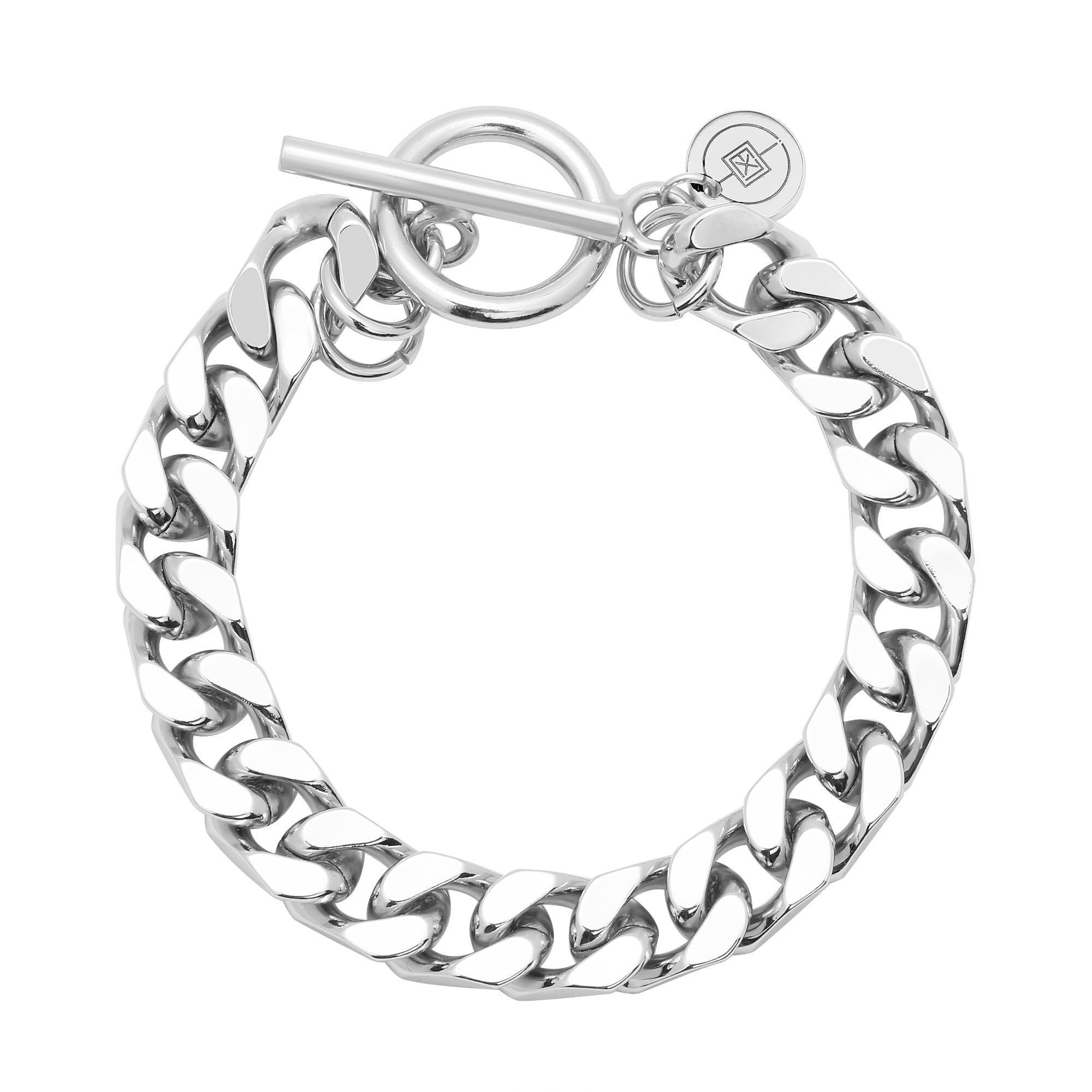 Tara Toggle Bracelet 6.5 inches Silver, Silver / Silver, hi-res image number 0