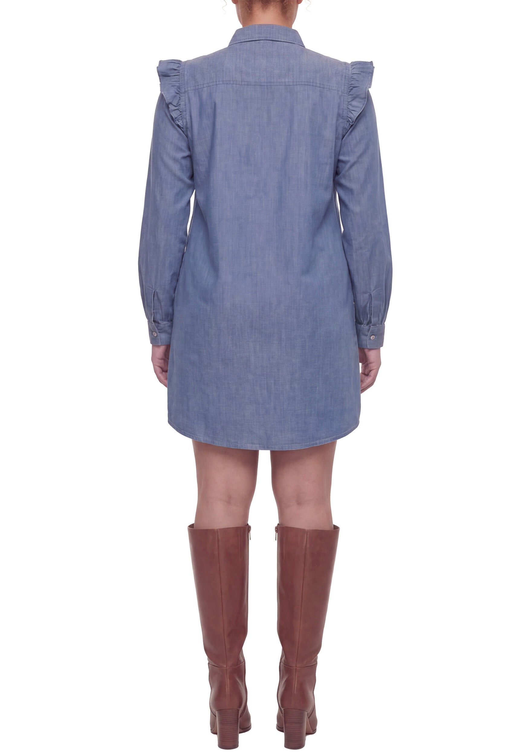 Parker Dress, Light Denim / Light Blue, alternate image number 1