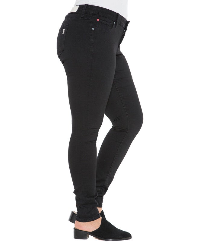 Mid Rise Skinny - Solid Black, Solid Black / Black, alternate image number 1