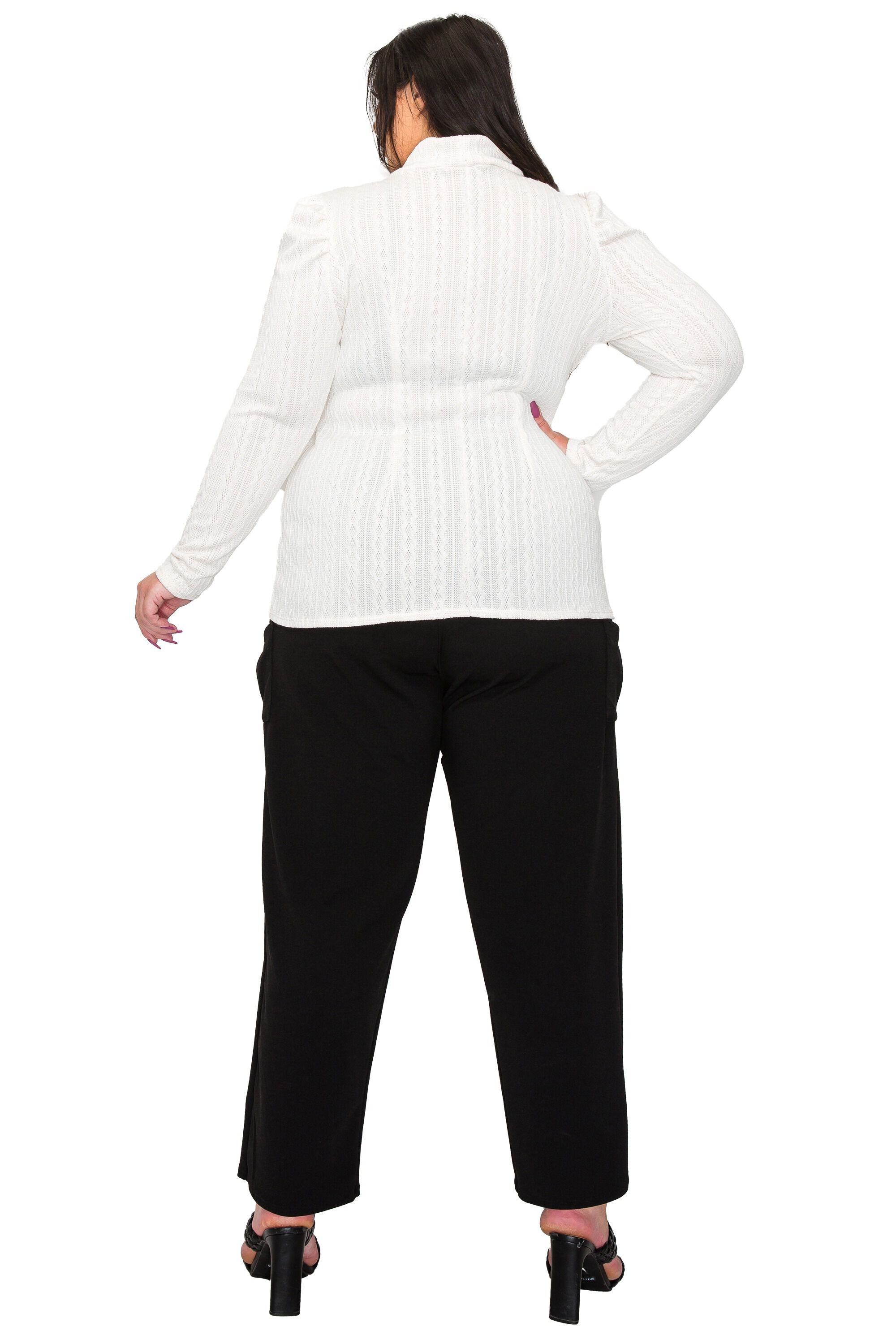 CATRIONA WAIST TIE SWEATER, White / White, alternate image number 2