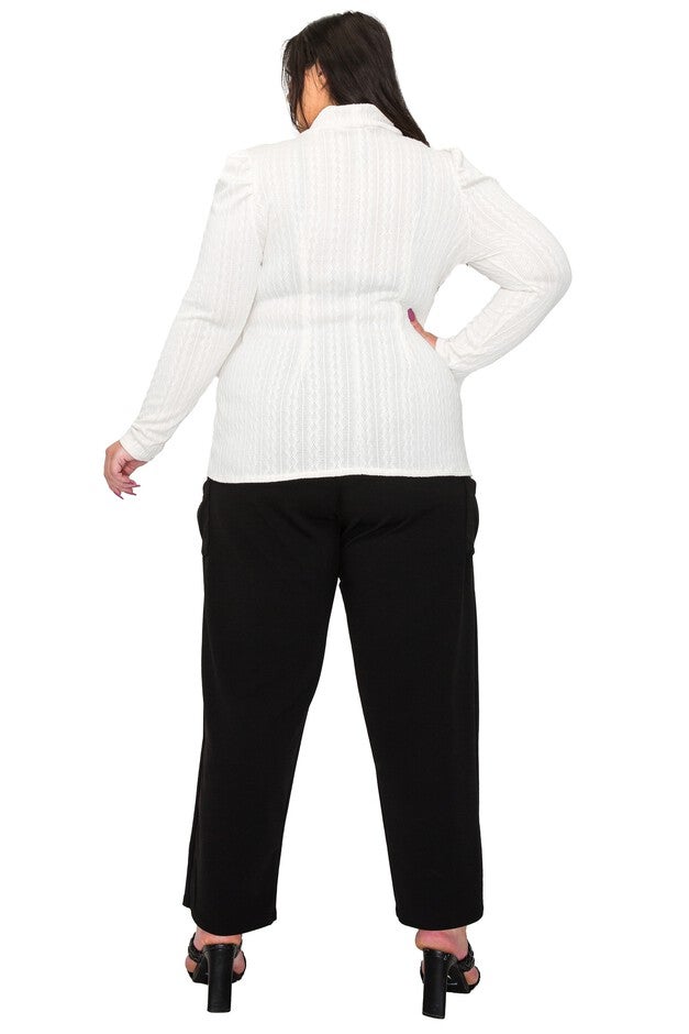 CATRIONA WAIST TIE SWEATER, White / White, alternate image number 2