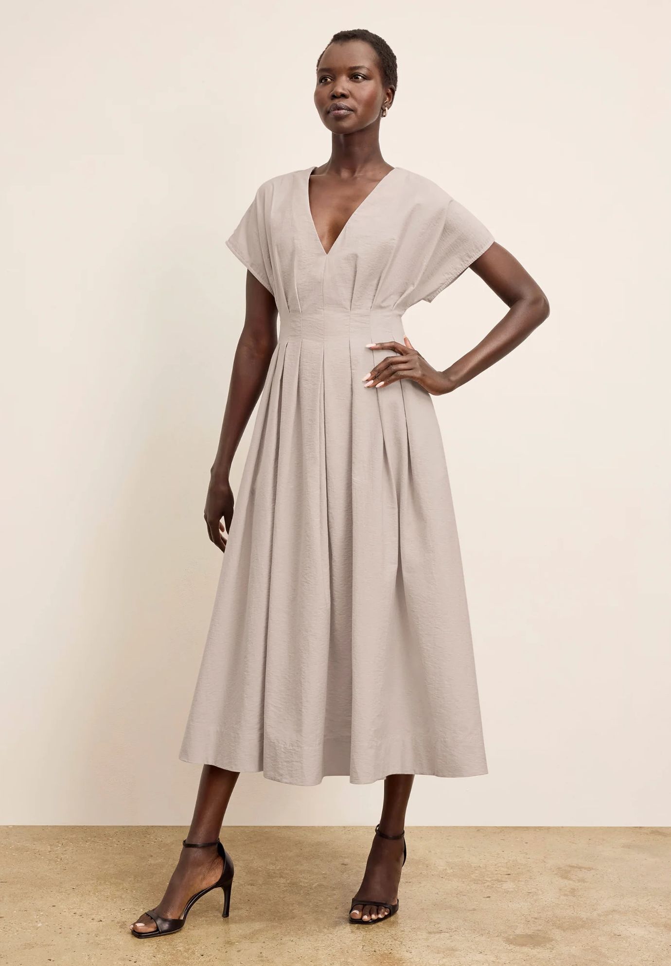 Jelina Summer Friday Dress - Voile, Quartz / Light Grey, alternate image number 1