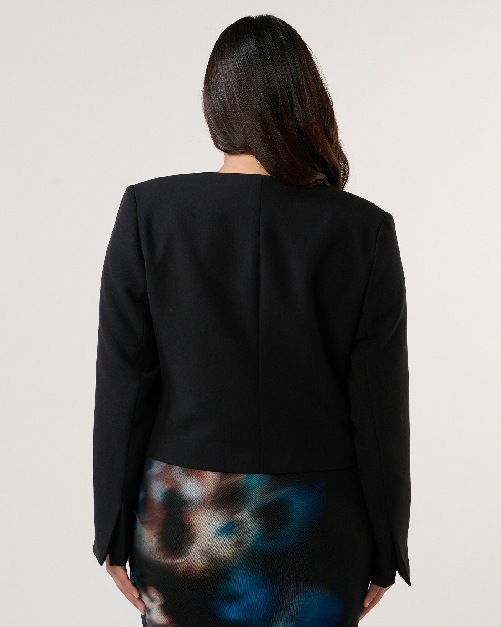 Eboni Cropped Jacket, Black / Black, alternate image number 4