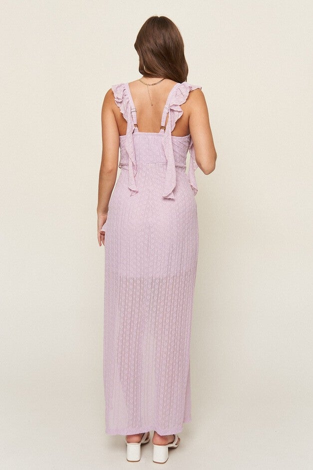 Maria Asymmetrical Lace Dress, Orchid / Lilac, alternate image number null