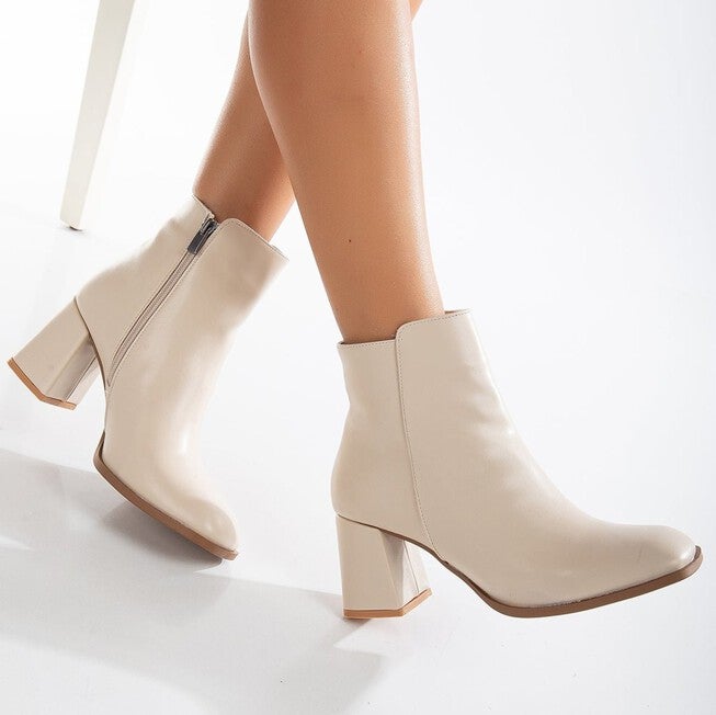 NADINE - BEIGE ANKLE BOOTS, BEIGE / Beige, alternate image number 3
